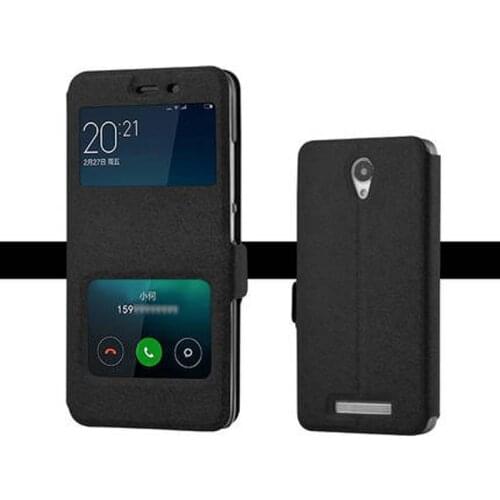 5.5" PU leather phone case For xiaomi redmi note2 case cover open window flip cover note 2 back cover red mi note 2 cover case