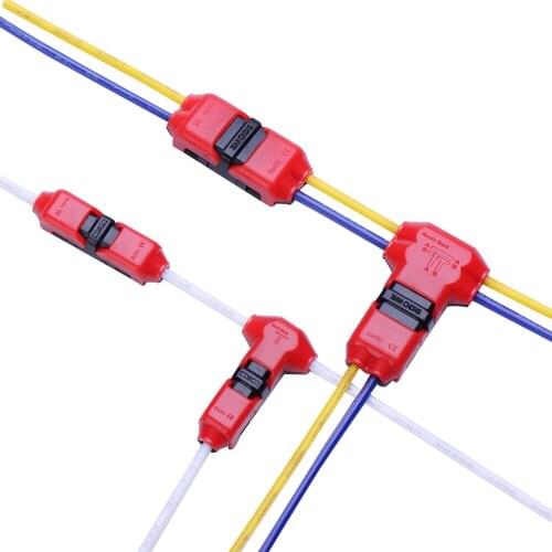 5pcs Quick Splice Scotch Lock Wiring Wire Connector for 1pin 2pin 22-18AWG LED Strip Wire Car Audio Cable Terminals Crimp