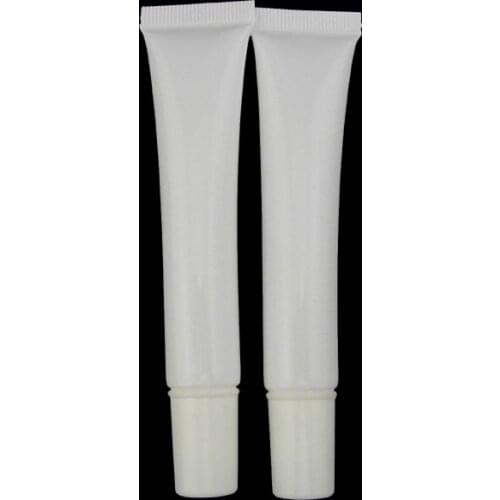 50pcs 30 ml white PE plastic tube with spiral prongs cap / cream emulsion plastic liquid tube ,30ml cosmetics packaging Hoses