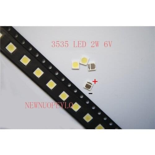 500pcs Terminals for LED Backlight High Power LED 2W 6V 3535 SMD LED Cool white LCD Backlight for TV Terminals