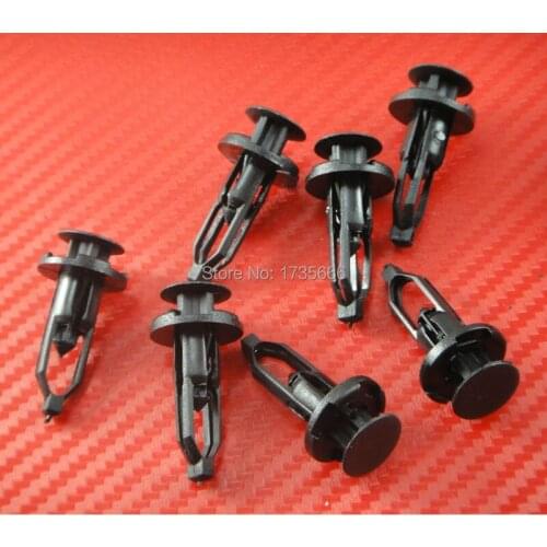 500 Pcs / Lot 9mm Hole Plastic Black Rivets Fastener Push Type Clips for Toyota For Nissan Car Auto Fender