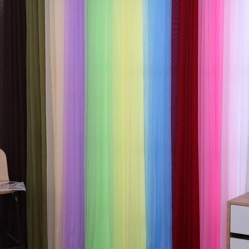 Free Shipping New Fashion Sheer Curtains For Windows Curtain Fabric White Cross Hemp Gauze Curtain Solid Color Gauze Curtain