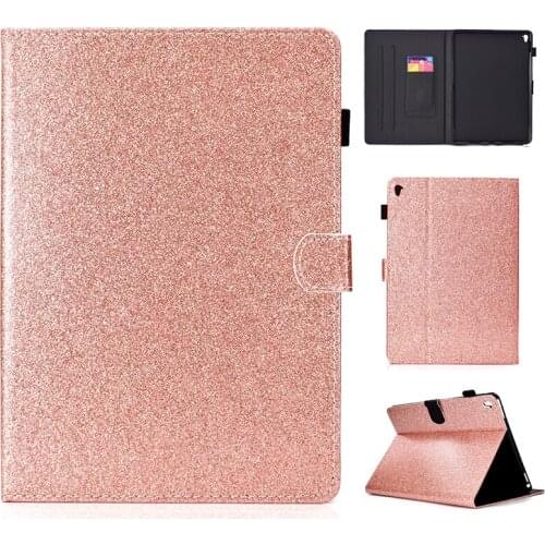 Glitter Flip PU Leather Case For iPad 2 3 4 Pro 9.7 Book Tablet Auto Sleep / Wake Cover For iPad Mini 1 2 3 4 5 Protect Fundas