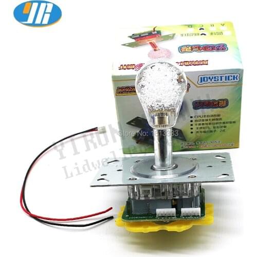 DC12 LED Illuminated Joystick Light Joytsick Oval Crystal Ball Colorful Flashing Joystick For Fishing Hunter Game Machine