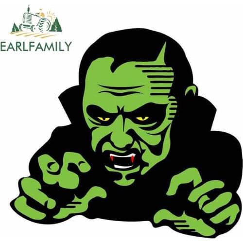 EARLFAMILY 13cm x 11.7cm for Halloween Spooky Kid Dracula Anime Funny Car Stickers RV VAN DIY Fine Decal Vinyl JDM Accessories