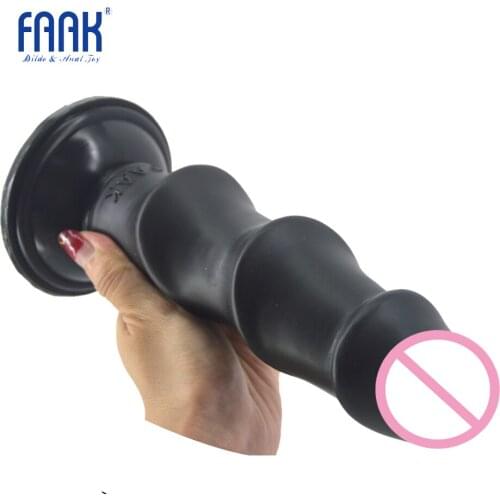FAAK Ribbed Dildo Woman Reality Extreme Dildo Sucking Big Penis Sex Toy Man Extreme Stimulation Adult Sex Shop Anal Plug