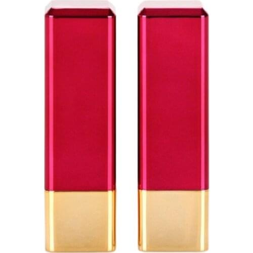 Private Label Hot Sale Brnze Phnom Penh Red Lip Balm Tube Empty Plastic Square Makeup Lip Gloss Packaging 20pcs/lot