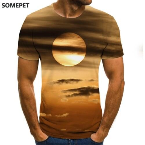 Natural Wind 3d Graphic T-shirt Summer Mens 3dt Shirt Casual Harajuku Shirt Round Neck Shirt Large Size Male/female Clothing