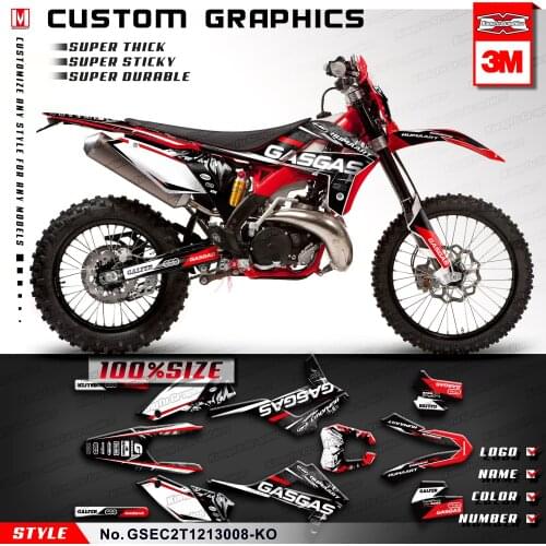 KUNGFU GRAPHICS Waterproof Vinyl Stickers MX Decals for Gas Gas EC 125 200 250 300 E Racing Guillaume REPLICA 2T 2012 2013