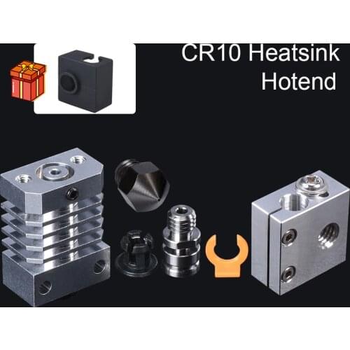 CR10 Heatsink Hotend Upgrade Kit For CR-10 Ender 3 Swiss CR10 Hotend Extruder Titanium Heat Breaker 3D Printer Parts MK8 Nozzle