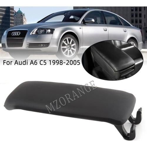 1 Pcs Leather Car Armrest Latch Cover For Audi A4 B6 B7 1998-2005 Center Console Arm Rest Storage Box Lid Cover Auto Accessories