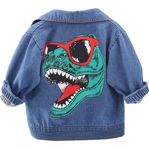 Baby Boys Denim Jacket 2021 New Autumn Kids Letter Printed Outerwear Children Thin Zipper Clothes Coat Girl Cardigan Jackets