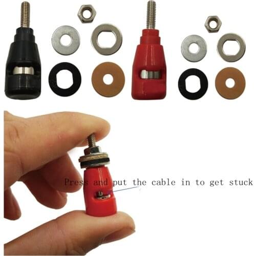 M4*38 Push-type spring terminal elastic connection column winding column copper self-locking welding-free 4mm terminal block