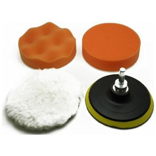 3'' Car Trailer Truck Gross Polish Polishing Buffer Pad Sponge Set Drill Adapter Car Polisher Car Accessories Universal
