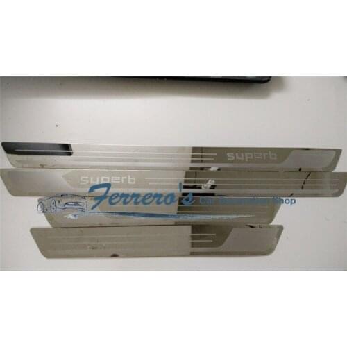 For Skoda Superb 2009-2014 High-quality stainless steel Plate Door Sill Welcome Pedal Car Styling Accessories 4pcs/set