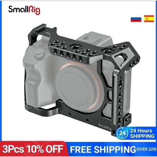 SmallRig A7R IV Form-fitting Dslr Cage For Sony A7R IV Camera Cage With Cold Shoe Mount /NATO Rail/Arri Locating Holes -2416