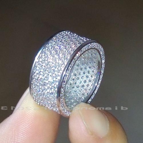 Choucong Choucong Wieck Luxury Jewelry 10kt white gold filled Full AAA Cubic Zirconia Wedding Women Band Ring Gift Size 5-11