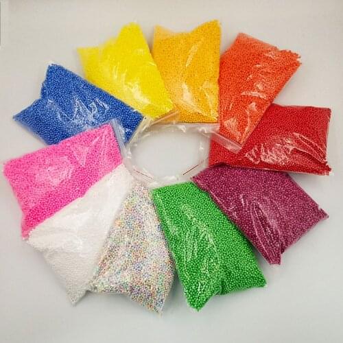 1pack Polystyrene Styrofoam Balls Bottle DIY Snow Mud Particles Accessories Slime Balls Small Tiny Foam Beads For Foam Filler