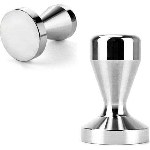 Coffee Tamper 49mm 51mm 58mm Stainless Steel Calibrated Pressure Espresso Coffee Maker Barista Powder Coffee Hammer Flat Base
