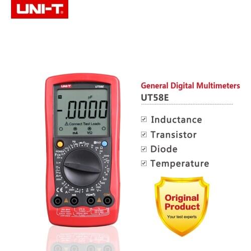 UNI-T UT58E Digital Multimeters range w/ frequency temperature test ammeter Multitester