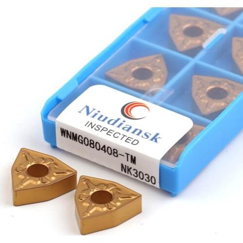 WNMG080404-MT NK3030 WNMG080408 CNC Lathe Turning Tools Carbide Insert Wear resistance Knife Tablets Machining Steel Range Broad