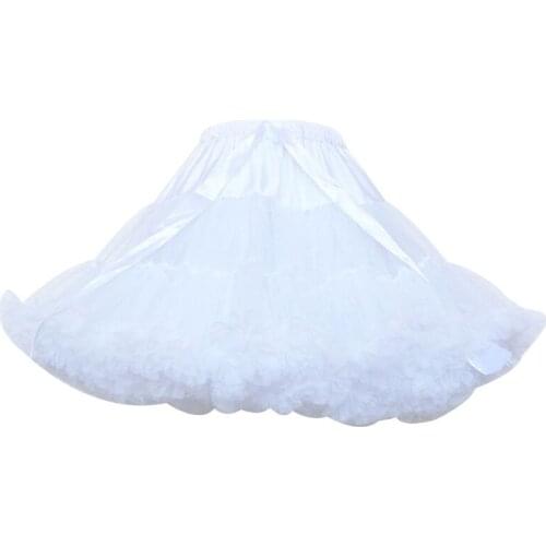 Women Multi-Layer Pleated Ballet Dance Short Tutu Skirt Puffy Drawstring Waist Hoopless Cosplay Petticoat Crinoline Underskirt