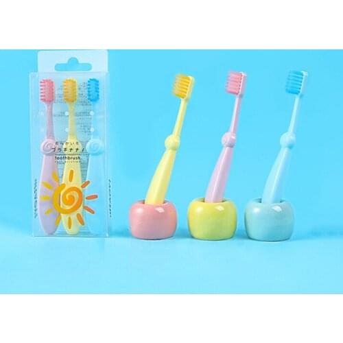 Baby Soft-bristled Silicone Toothbrush For Children Teeth Cute Training Toothbrushes Baby Dental Care ToothBrush 3Pcs/Set