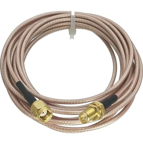 1Pcs RP-SMA male jack to RP-SMA female plug nut bulkhead straight crimp RG316 cable jumper pigtail 4inch~10M RF Coaxial Connecto