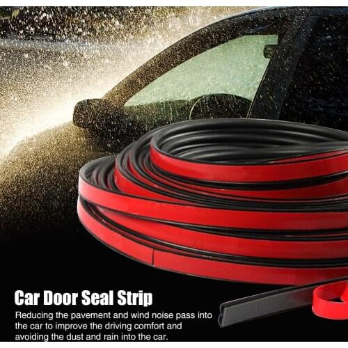 10M Universal Window Edge Self Adhesive Dustproof EPDM Shock Absorbing Windproof Trim For Car Door Seal Strip Accessories