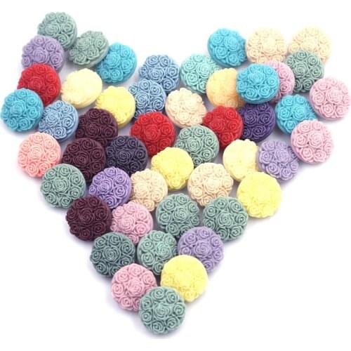 10PCS 18mm Multicolor Flower Round Metal Press Buttons DIY Snap Button Handmade Crafts Scrapbook Gift Decor Jewelry Accessories