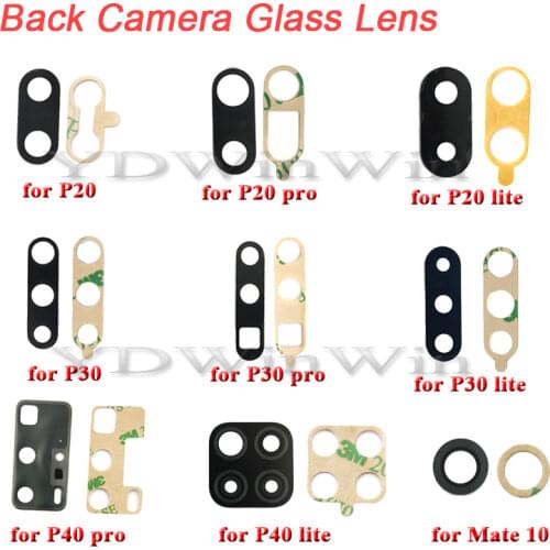 2pcs Rear Back Camera Glass Lens Replacement Part For Huawei Ascend P30 P20 Lite Pro Adhesive Sticker Protector Cover