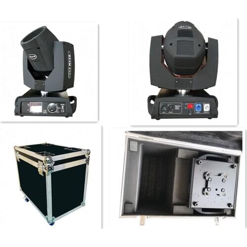 2 unids/lote con caja de vuelo doble haz sharpy 230w 7r luz principal móvil con colorido efecto arcoíris 2 prismas y powercon