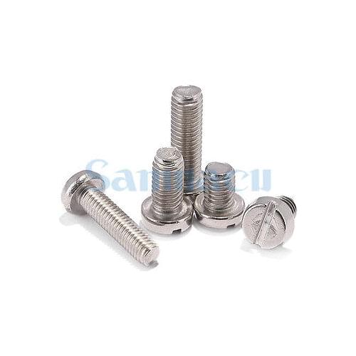 20pcs M4 Pitch 0.7mm 304 Stainless Steel Slotted Cheese Head Machine Screws DIN 84 fastener
