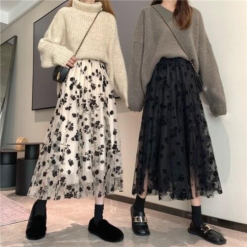 2021 Hot Sale Real 20516 (room 2, Row 5, No.3 Middle) Long Small Flower Skirt 27