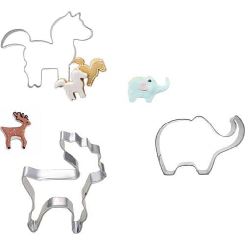 New 3pcs Pastry Moulds Cookie Tool Cutter Mould Biscuit Press Icing Set Stamp Mold Stainless Steel Fondant Baking Fondant Decor