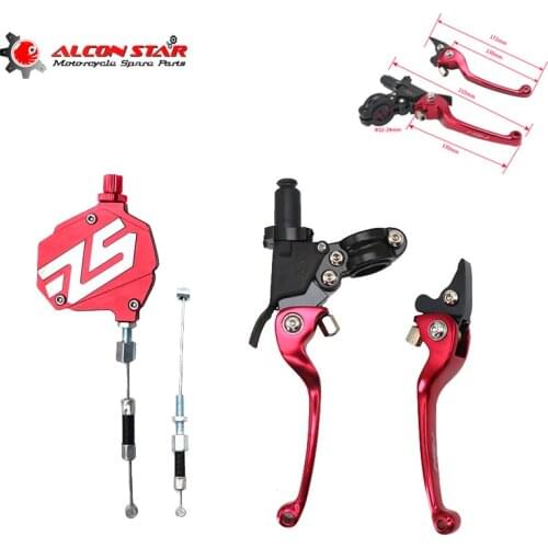 Alconstar- Long Clutch Lever Easy Pull Cable System For Kawasaki Z650 Z750 Z900 Z800 Z1000 ZX10R KX125 KX250 KX250F KX450F