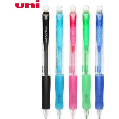 Japan1pcs UNI Automatic Pencil M5-100 Primary School Color Transparent Rod Child Activity Pencil Tail Eraser Head 0.5