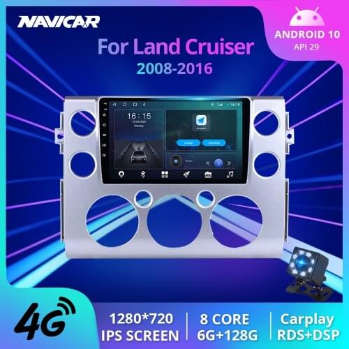 2Din Android10.0 Car Radio For Toyota Land Cruiser 2008-2016 Stereo Receiver GPS Navigation Auto Radio Car Receiver NO 2DIN DVD