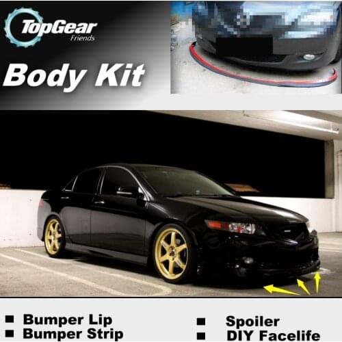 For Acura TSX 2003~2019 Bumper Lip Lips / Front Spoiler For TOP GEAR Fans Cars Tuning View / TOPGEAR Body Kit / Strip Skirt