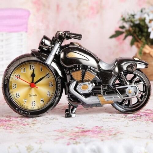 Creative retro alarm clock motorcycle alarm clock train bike simulation model alarm clock kids holiday gift home decoration