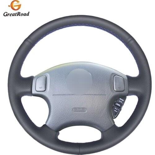 Black PU Artificial Leather Car Steering Wheel Cover for Honda CRV CR-V 1997-2001 Accord 6 1998-2002 Odyssey 1998-2001 Prelude
