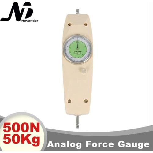 Analog Force Gauge Push and Pull Testing Meter 500N 50Kg Dynamometer Dial Force Tester