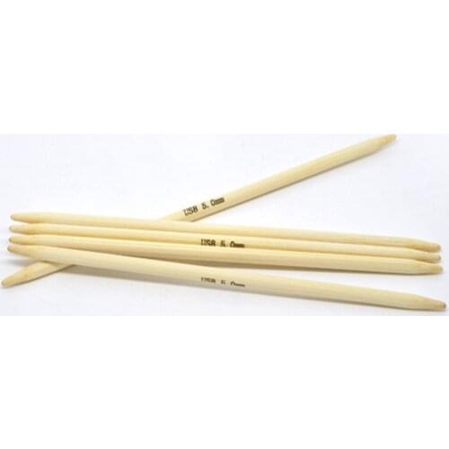 DoreenBeads 20cm Long Bamboo DP Knitting Needle Hand Sewing Crochet Hook Needle ( US Size 8/5.0mm )5PCs/Set