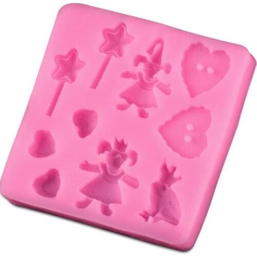 Hot Sales Love Dolls Girl Silicone Mold Fondant Cake Decorating Tools Silicone Soap Mold Silicone Cake Mold D137