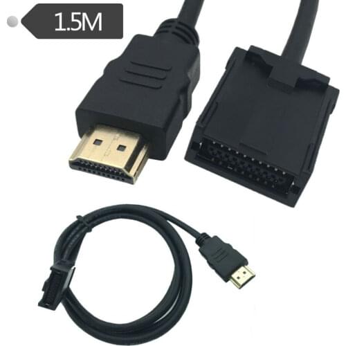 HDMI-compatible Type A Male To V1.4 Type E Male Video Audio Cable Charging Adapter for Car Automotive Multimedia 1080P