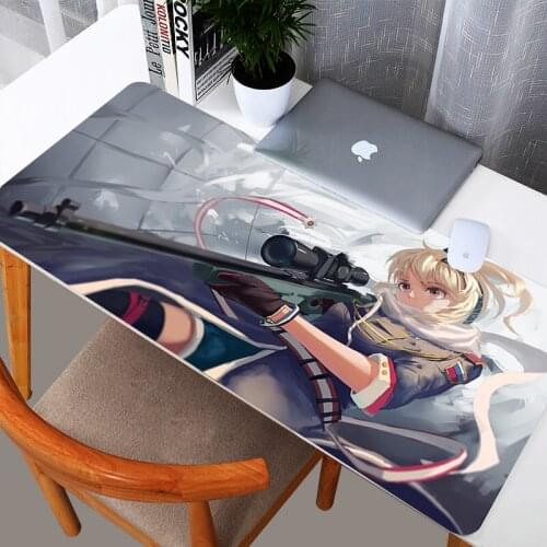 Girls Frontline AR 15 Anime Mouse Pad Gaming Large Office Desk Pad Overlock Edge Size 400mm*800/900mm In Stock Fast Delivery