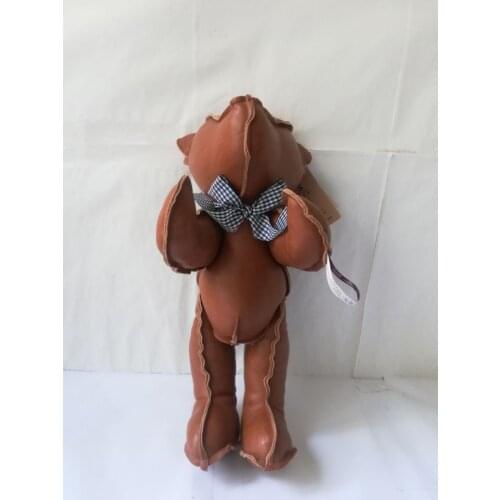 Creative toy about 33cm cartoon teddy bear plush toy PU Leather brown jointed bear soft doll kids toy ,birthday gift b2289