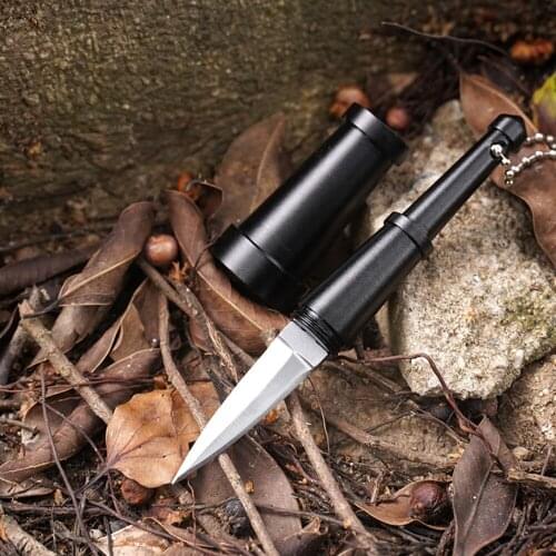 Creative portable carving knife outdoor self-defense letter opener portable tea knife aluminum alloy telescope household gift