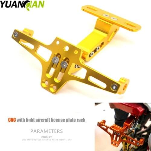 Motorcycle Adjustable Angle License Number Plate Frame Holder Bracket For Kawasaki z800 z750 z250 z1000 er6n er6f Z1000 honda