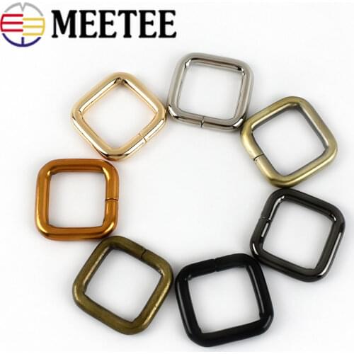 5/10/20pcs 20mm Square Bag Buckles Metal Webbing Belt Ribbon Clasp Handbag Strap Adjuster DIY Accessories F4-5